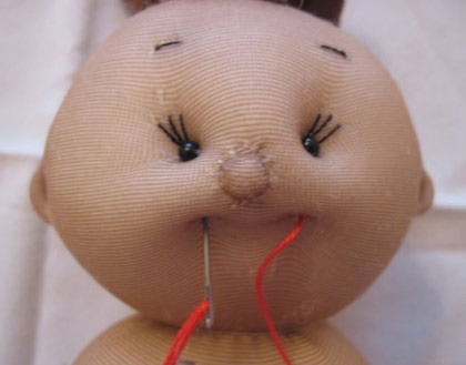 عکس دهان عروسک با جوراب