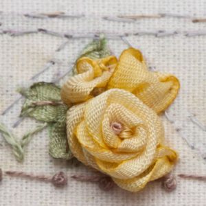 عکس روبان دوزی رز پیچ مینیاتوری