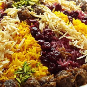 عکس طرز تهیه آلبالو پلو با گوشت قلقلی