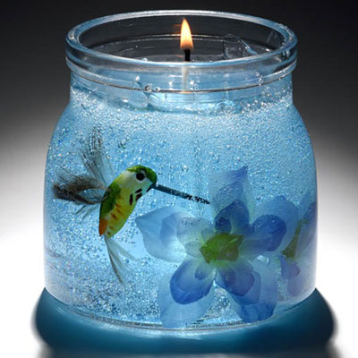 عکس ساخت شمع ژله ای حباب دار و بدون حباب