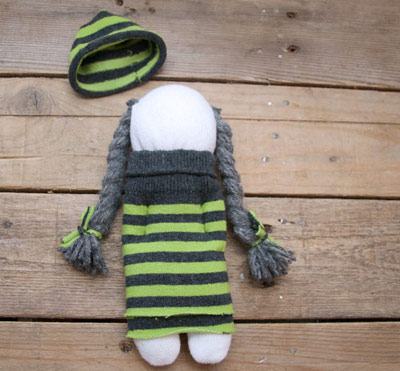 عکس طرز آموزش ساخت عروسک با جوراب