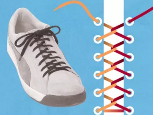 عکس آموزش بستن بند کفش حرفه ای