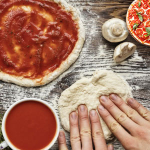 عکس طرز تهیه خمیر پیتزا بدون خمیر مایه