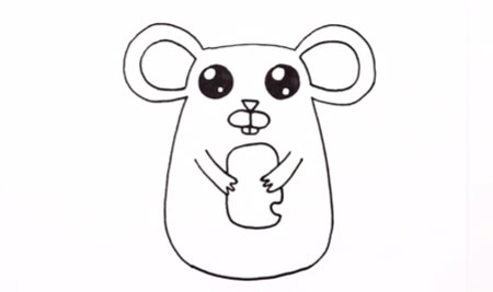 عکس آموزش گام به گام نقاشی موش