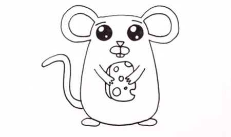 آموزش نقاشی کشیدن موش