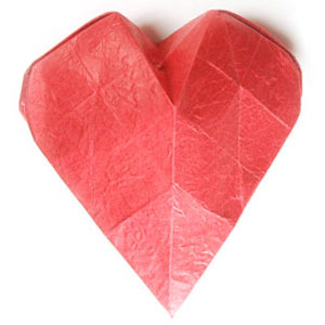 عکس آموزش اوریگامی سه بعدی قلب