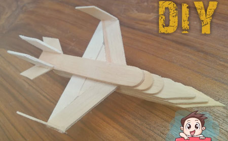 عکس هواپیما با چوب بستنی