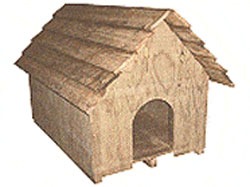 عکس خانه سگ با چوب