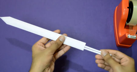 عکس آموزش ساخت شمشیر کاغذی ساده