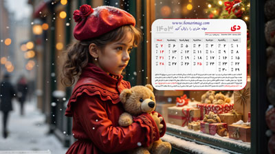 عکس دانلود تقویم دی ماه 1403
