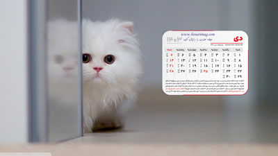 عکس تقویم دی ماه 1403